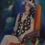 Abrahamyan Khachik 10.Lady with Pomegrante 1996 Oil on Canvas 90cmx80cm