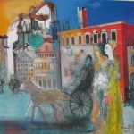 Abrahamyan Khachik 15.Ancient History 2002 Oil on Canvas 90cmx90cm